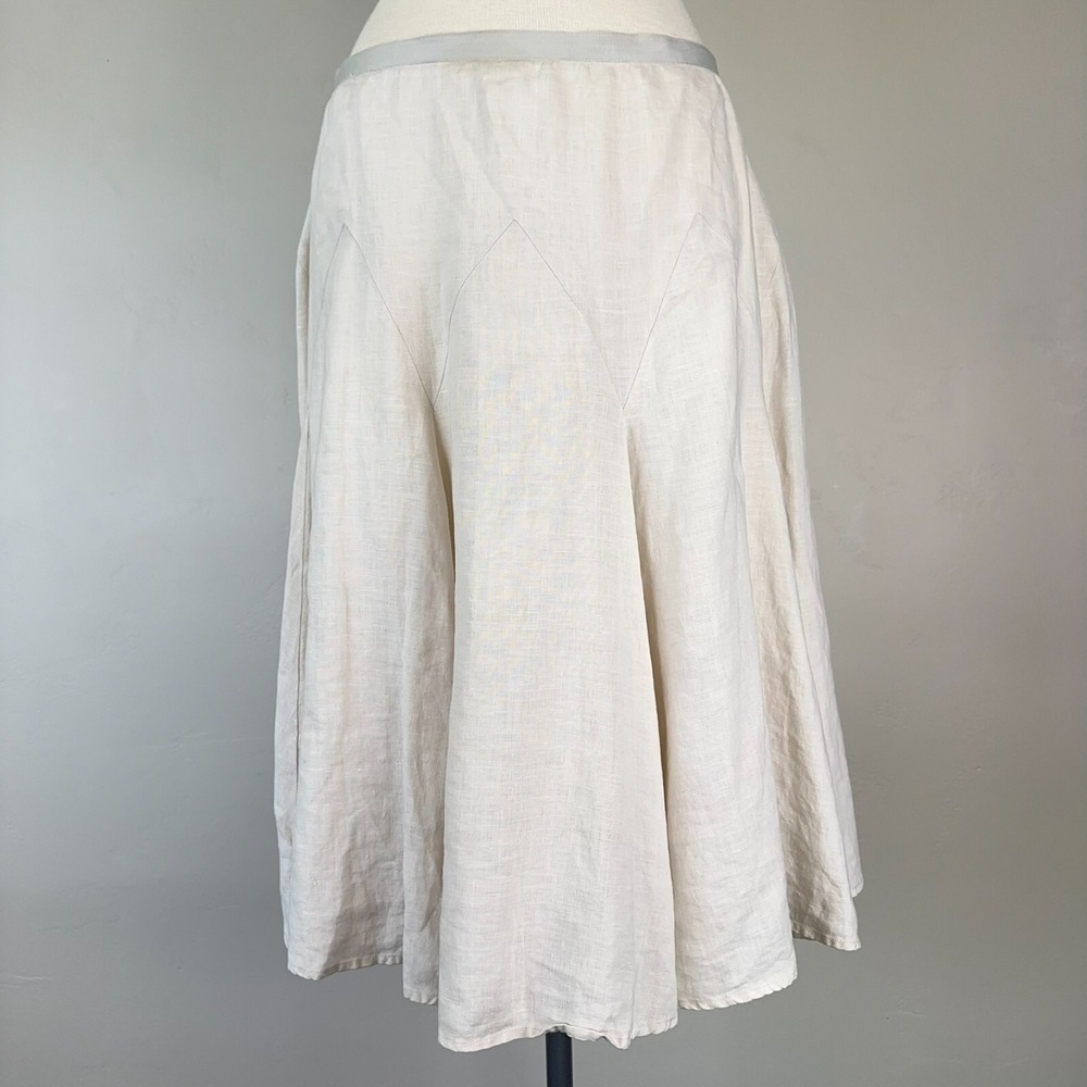Sundance Women Linen Lagenlook Cottagecore Minimalist Sustainable Skirt Sz 10